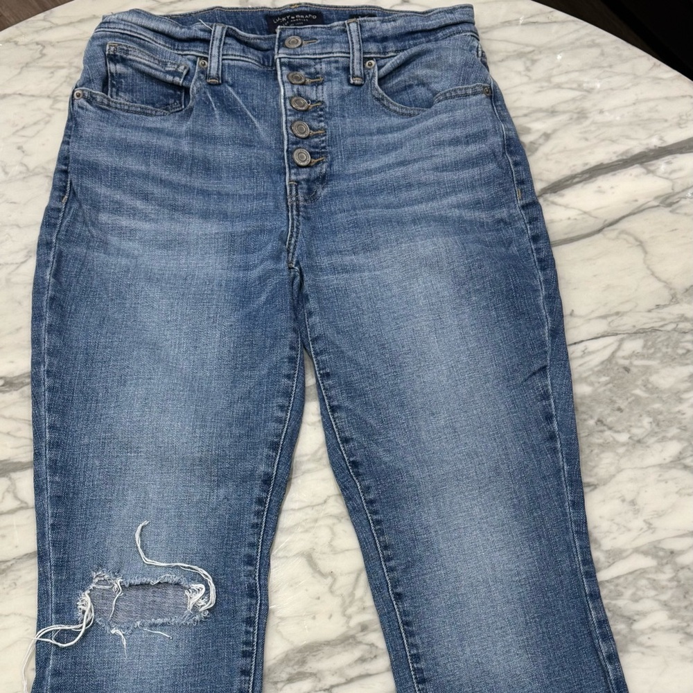 Lucky Brand Light Blue Distressed Ankle Jeans